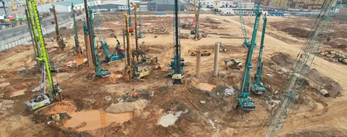 YZ-400D大连振动锤在辽宁大连港毅都冷链1期应用